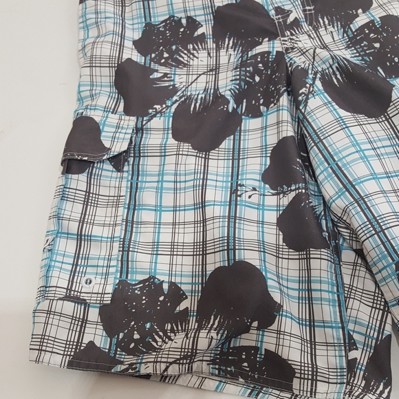 Mens Airwalk Swim Trunk Board Shorts Suit Plaid - Picture 7 of 12